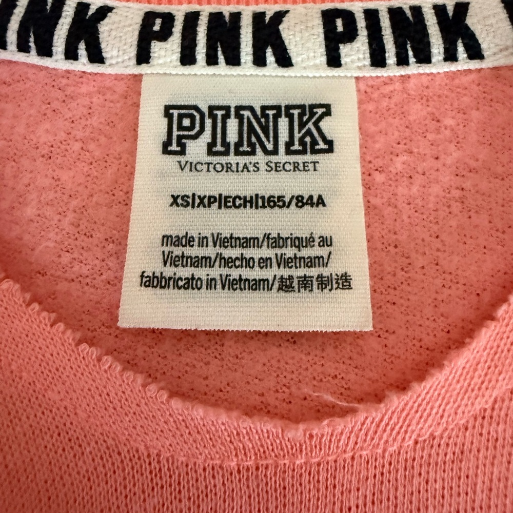 PINK Victoria's Secret Neon Coral Sweatshirt - Picture 3 of 5